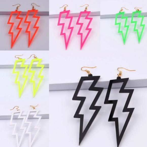 NWT/6 pe Lighting Bolt Earrings - Picture 9 of 9